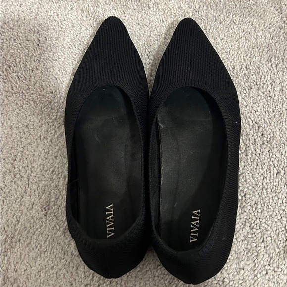 Vivaia‎ Pointed-Toe Ballet Flats Aria Black Size EU 38.5 US 7.5 - Picture 6 of 9